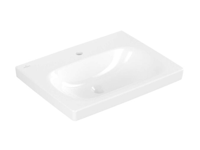 Villeroy & Boch Skyla Umyvadlo 60x46 cm, bez přepadu, otvor pro baterii, CeramicPlus, Stone White