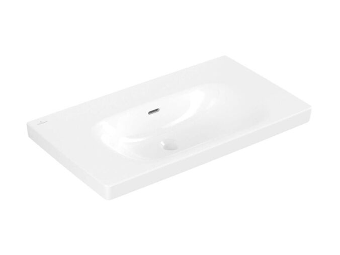 Villeroy & Boch Skyla Umyvadlo 80x46 cm, s přepadem, bez otvoru pro baterii, alpská bílá