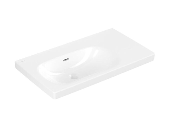 Villeroy & Boch Skyla Umyvadlo 80x46 cm, s přepadem, bez otvoru pro baterii, alpská bílá