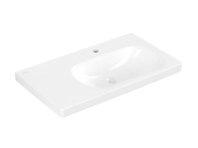 Villeroy & Boch Skyla Umyvadlo 80x46 cm, bez přepadu, otvor pro baterii, alpská bílá