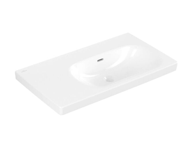 Villeroy & Boch Skyla Umyvadlo 80x46 cm, s přepadem, bez otvoru pro baterii, CeramicPlus, Stone White
