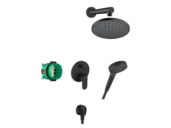 Hansgrohe Vernis Blend Sprchový set 200 s baterií pod omítku, černá