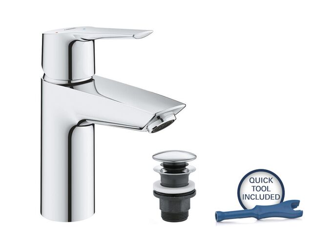 Grohe QuickFix Start Umyvadlová baterie s výpustí Push-Open, studený start, chrom