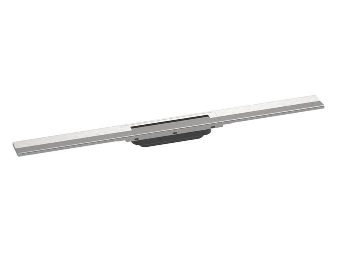 Hansgrohe Raindrain Lineární sprchový žlab s nerezovým roštem 800, do prostoru, zkrátitelný, kartáčovaná nerez