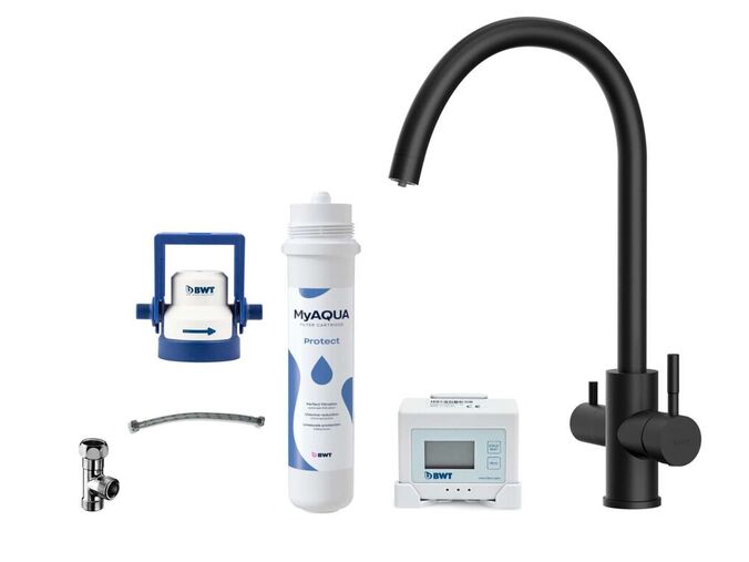 kielle Wimeo Dřezová baterie včetně filtrace, matná černá