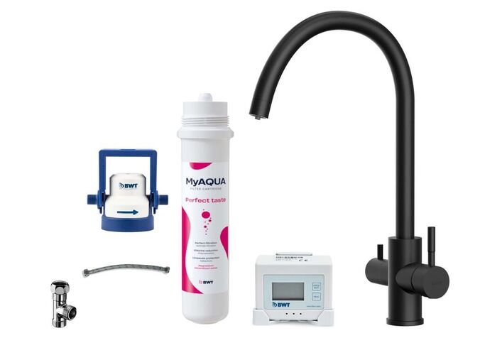 kielle Wimeo Dřezová baterie včetně filtrace, matná černá