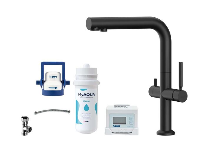 kielle Wimeo Dřezová baterie včetně filtrace, matná černá