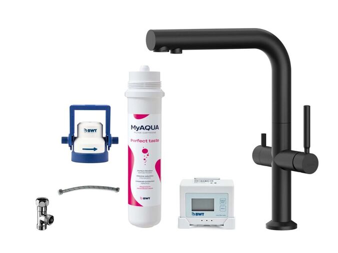 kielle Wimeo Dřezová baterie včetně filtrace, matná černá