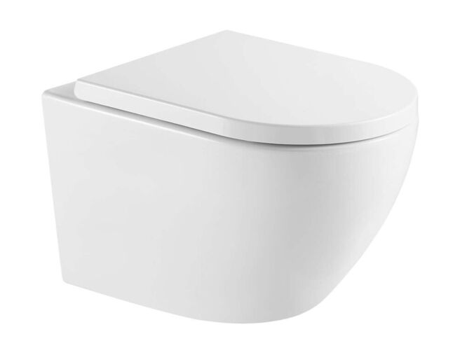 kielle Oudee Závěsné WC se sedátkem Softclose, Vortex Rimless+, bílá