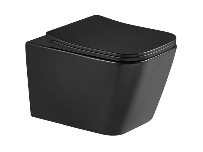 kielle Arkas I Závěsné WC se sedátkem Softclose, Vortex Rimless+, matná černá