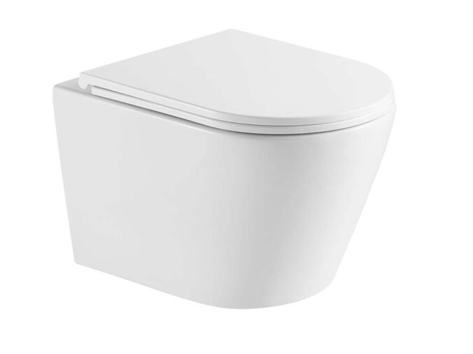 kielle Nefia Závěsné WC se sedátkem Softclose, Vortex Rimless+, bílá