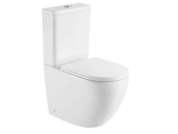 kielle Oudee WC kombi set s nádržkou a sedátkem softclose, Vortex Rimless, bílá