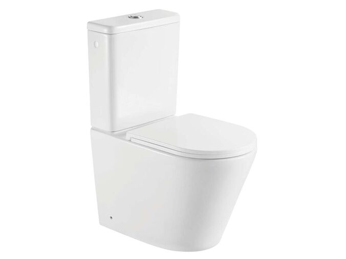 kielle Nefia WC kombi set s nádržkou a sedátkem softclose, Vortex Rimless, bílá