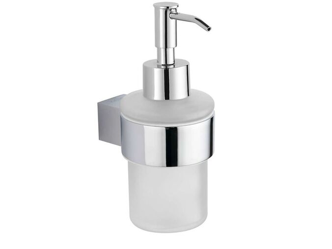kielle Vega Dávkovač mýdla s držákem, matné sklo/chrom
