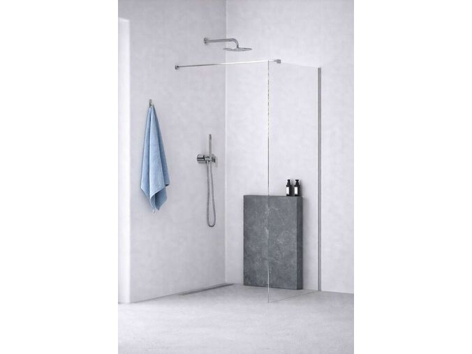 kielle Meara Sprchová stěna Walk-In 110x200 cm, chrom/čiré sklo