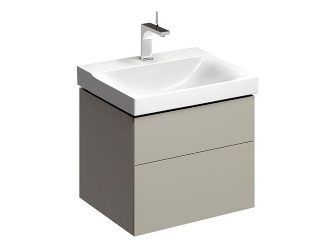 Geberit Xeno² skříňka pod umyvadlo, se dvěma zásuvkami 58x46,2x53 cm, lak matný, greige