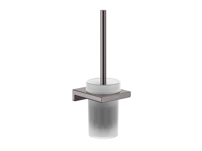 Hansgrohe AddStoris WC štětka nástěnná, matné sklo/kartáčovaný černý chrom
