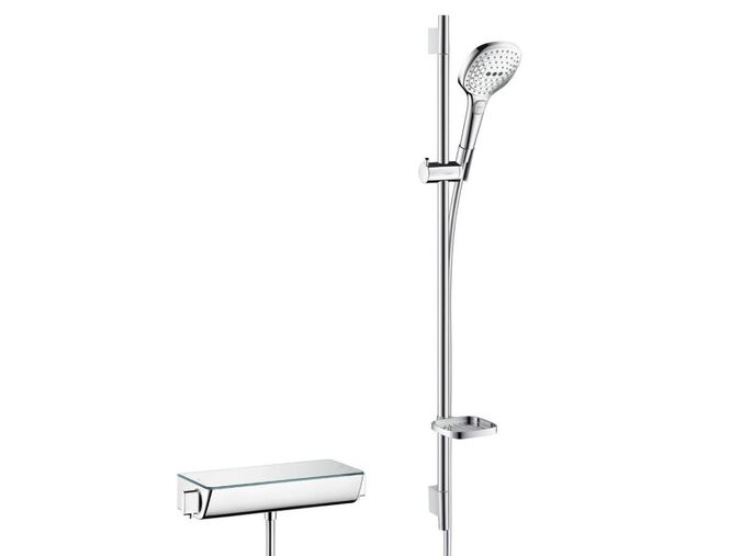 Hansgrohe Ecostat Sprchový set 120 s termostatem Ecostat Select, 3 proudy, bílá/chrom