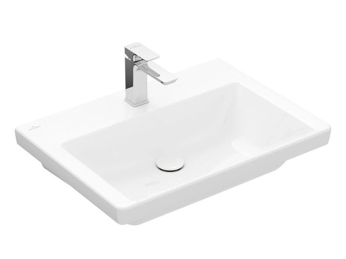 Villeroy & Boch Subway 3.0 Umyvadlo 650x470 mm, bez přepadu, otvor pro baterii, CeramicPlus, Stone White