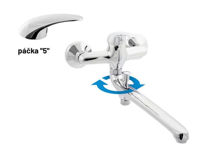 Slezák-RAV CZ Sázava baterie vanová/umyvadlová, rozteč 150 mm, chrom