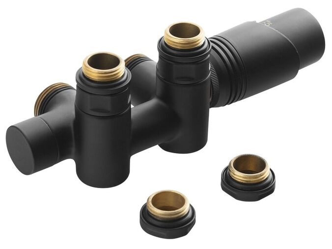 Bruckner WICHER COMBI připojovací sada termostatická pro středové připojení 50mm, černá mat