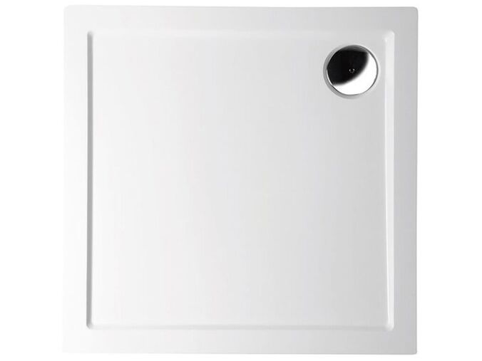 Polysan AURA sprchová vanička z litého mramoru, čtverec 100x100cm, bílá
