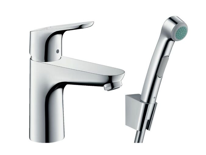 Hansgrohe Focus Umyvadlová baterie 100, s ruční sprchou Bidette, chrom