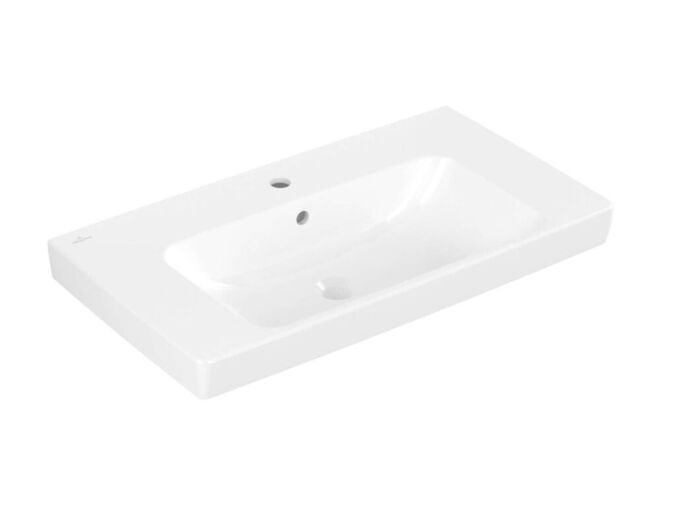 Villeroy & Boch Architectura Umyvadlo 80x45 cm, s přepadem, otvor pro baterii, CeramicPlus, alpská bílá