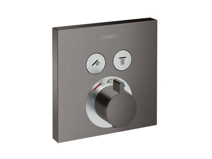 Hansgrohe ShowerSelect Termostatická baterie pod omítku pro 2 spotřebiče, kartáčovaný černý chrom
