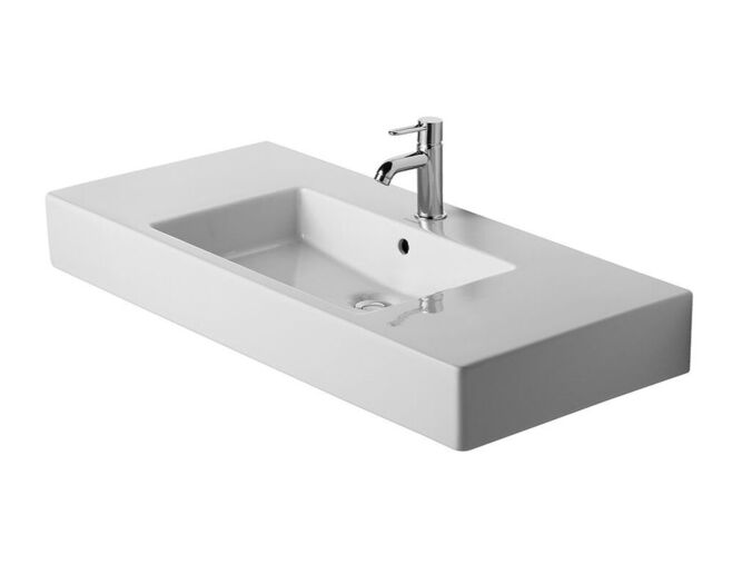 Duravit Vero umyvadlo 105x49 cm, přepad, otvor pro baterii, bílá