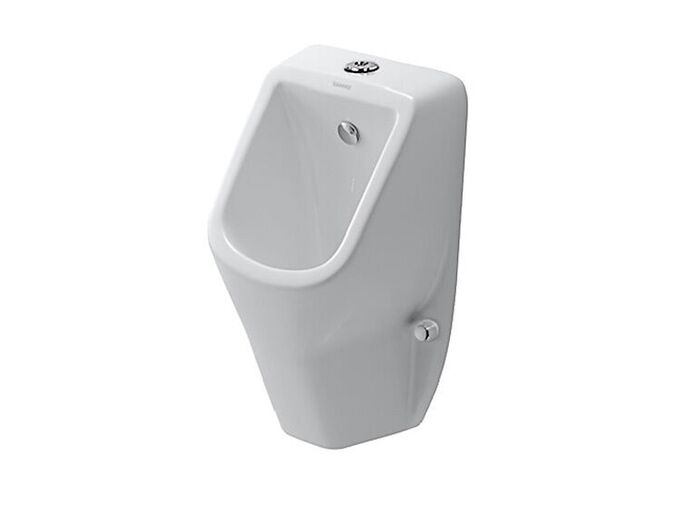 Duravit D-Code pisoár, horní přívod vody, Rimless, bílá