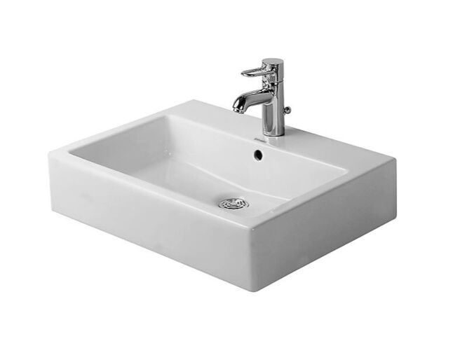 Duravit Vero umyvadlo na desku, 59,5x46,5 cm, přepad, otvor pro baterii, bílá