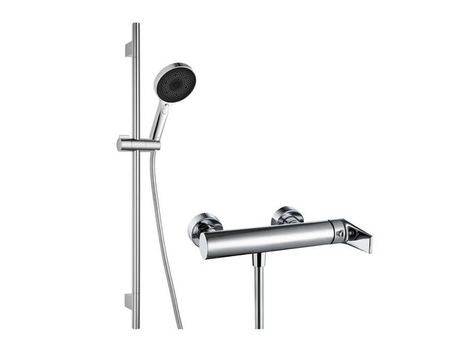 kielle Harmonia Sprchový set s baterií, tyčí, hadicí a sprchovou hlavicí, chrom