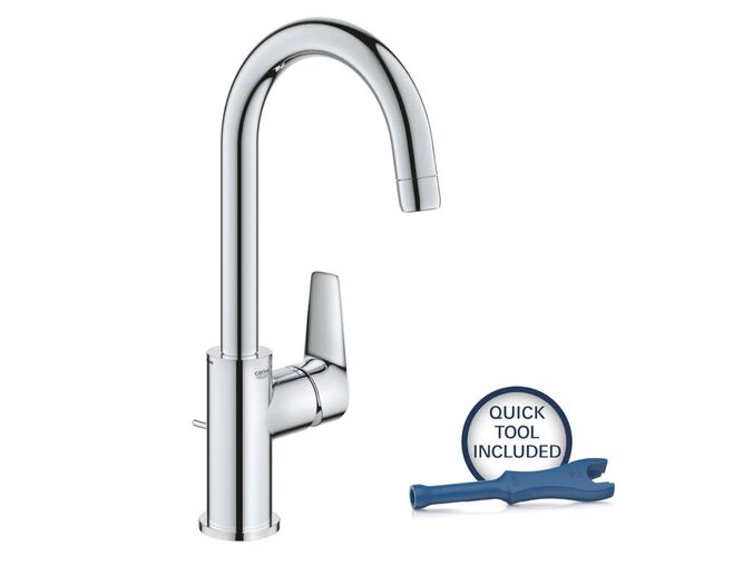Grohe Start Edge Umyvadlová baterie s otočným výtokem a výpustí, chrom