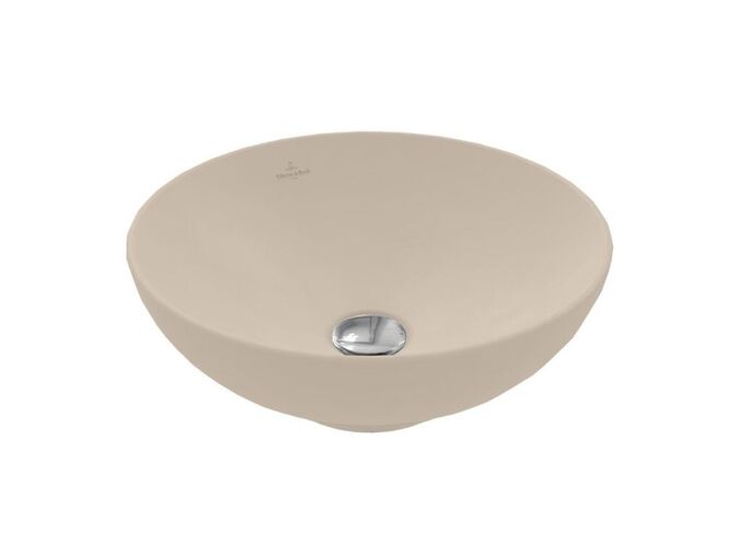 Villeroy & Boch Loop&Friends Umyvadlo na desku, průměr 420 mm, bez přepadu, CeramicPlus, Almond