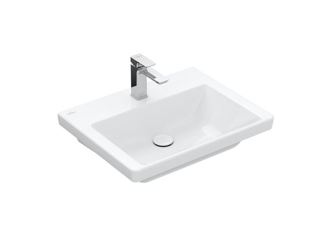Villeroy & Boch Subway 3.0 Umyvadlo 600x470 mm, bez přepadu, otvor pro baterii, CeramicPlus, Stone White