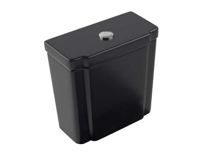 Villeroy & Boch Hommage Splachovací nádržka, boční napouštění, CeramicPlus, TitanGlaze, Pure Black