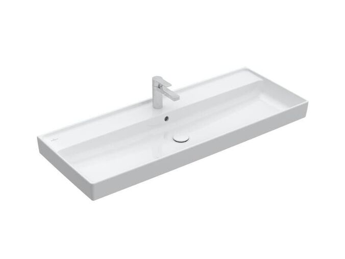 Villeroy & Boch Collaro Umyvadlo nábytkové 1200x470 mm, s přepadem, otvor pro baterii, CeramicPlus, Stone White
