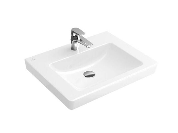 Villeroy & Boch Subway 2.0 umyvadlo 60x47 cm, otvor pro baterii, bez přepadu, bílá Alpin