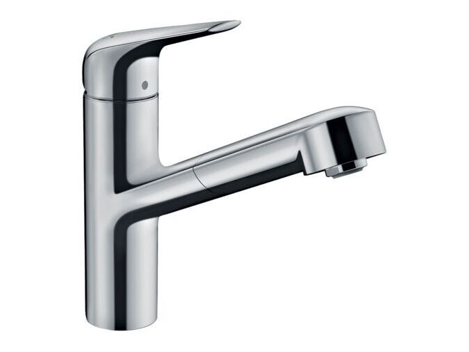 Hansgrohe Focus M42 Dřezová baterie M4214-H150 s výsuvnou sprškou, sBOX, chrom