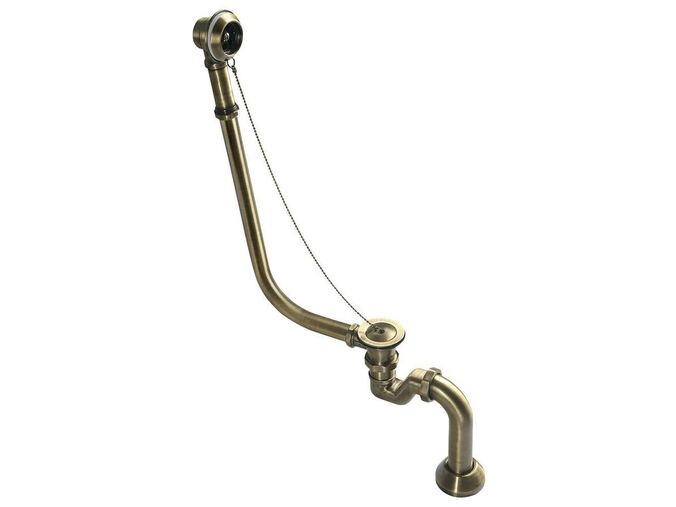 Polysan RETRO vanová souprava pro vnější instalaci, řetízek, včetně sifonu, bronz