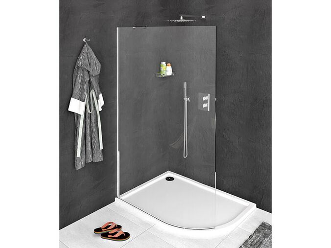 Polysan MODULAR SHOWER zaoblená pevná zástěna R550, 1100 mm