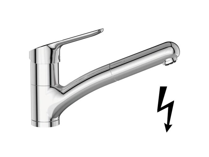 Ideal Standard CeraFlex Dřezová baterie s výsuvnou koncovkou, BlueStart, chrom