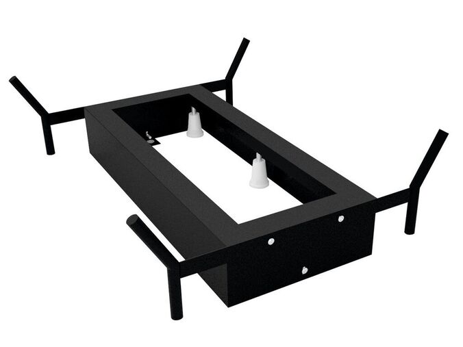 Polysan REDUTA konstrukce pro vanu 150x75cm, černá mat