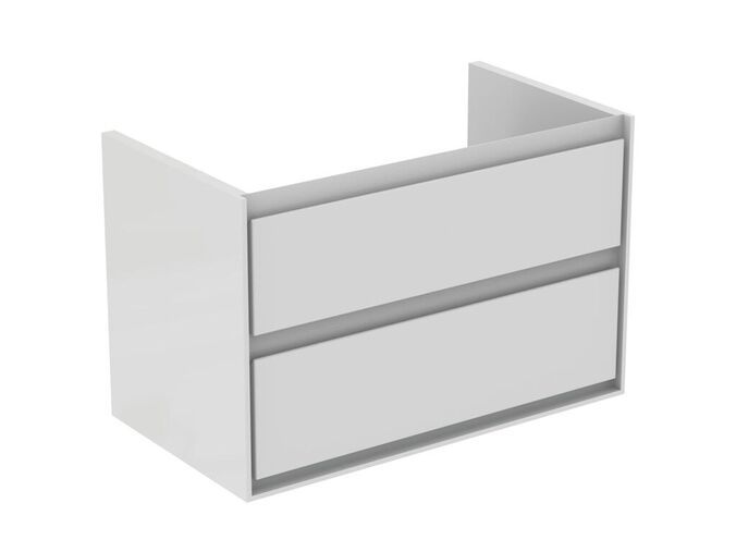 Ideal Standard Connect Air Umyvadlová skříňka 800x440x517 mm, 2 zásuvky, lesklá bílá/bílá mat