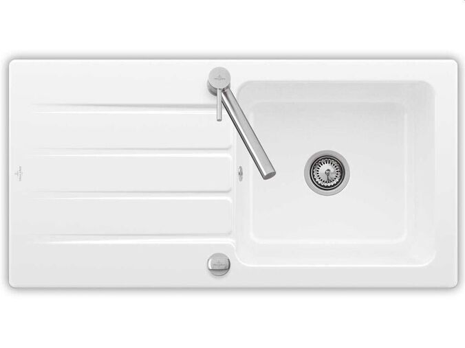 Villeroy & Boch Architectura Keramický dřez 1000x510 mm s odtokem, CeramicPlus, alpská bílá