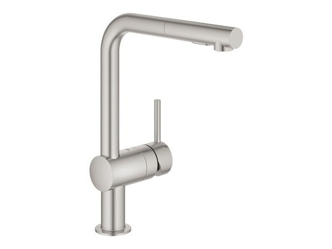 Grohe Minta Dřezová baterie s výsuvnou sprškou, supersteel