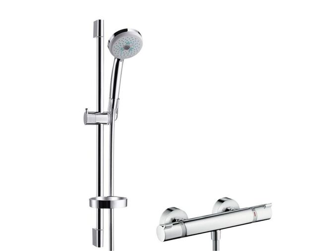 Hansgrohe Croma Sprchový set s termostatem, 3 proudy, tyč 650 mm, chrom