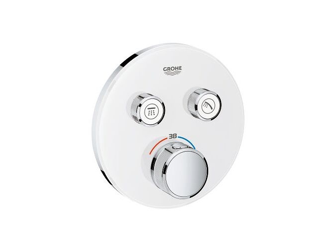Grohe Grohtherm SmartControl Termostatická vanová baterie pod omítku se 2 ventily, měsíční bílá