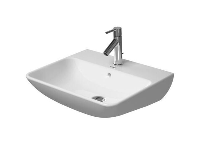 Duravit ME by Starck umyvadlo 55x44 cm, přepad, otvor pro baterii, WonderGliss, bílá